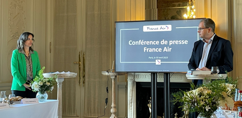LQ12721746C_picture_0_cropped.jpg Jean-Philippe Bitouzet, nouveau Directeur général de France Air et Céline Desportes, Responsable marketing tertiaire.