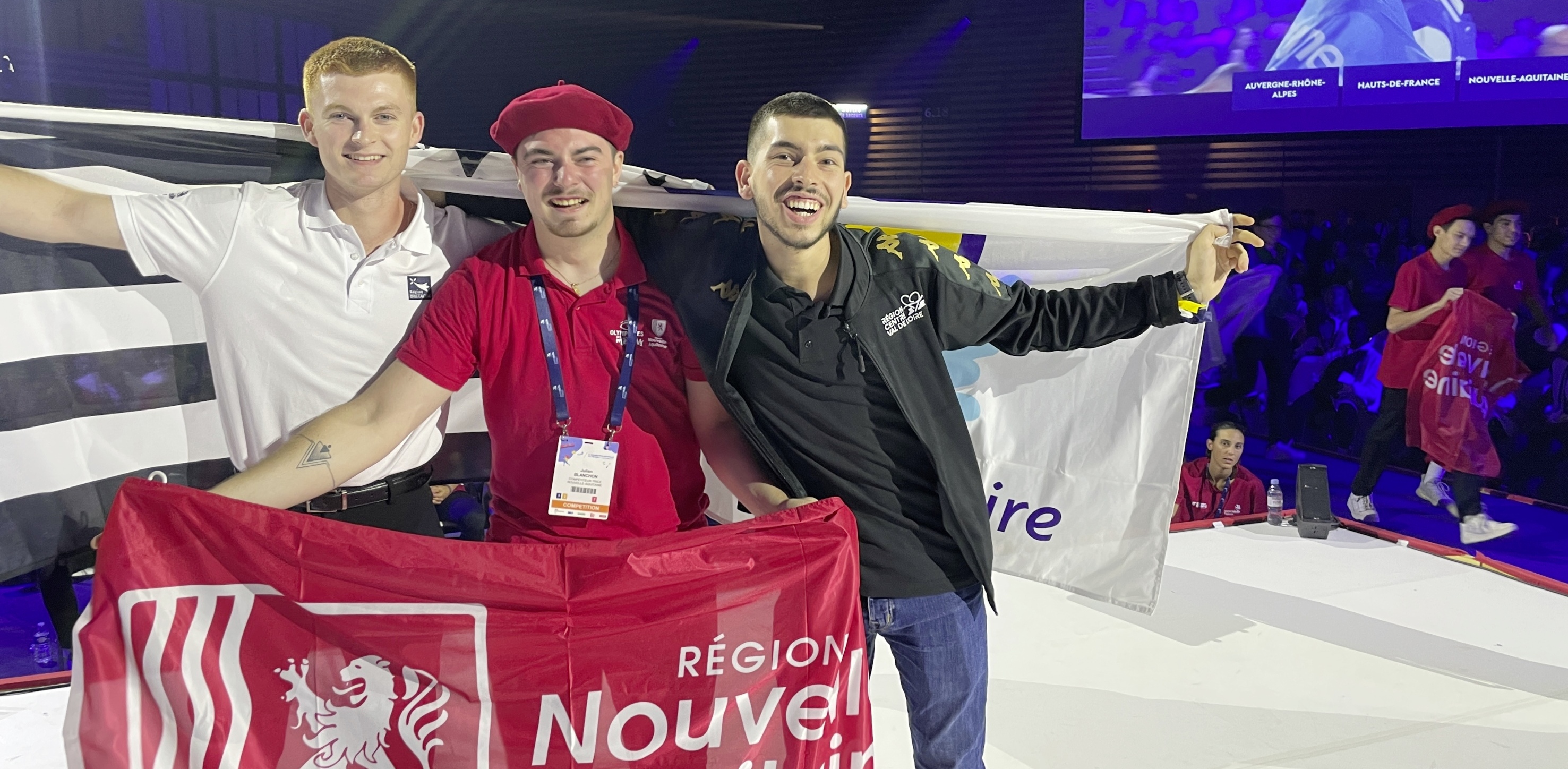 De gauche à droite : Maxime Armange, Julian Blanchon et Emilien Chalons.
