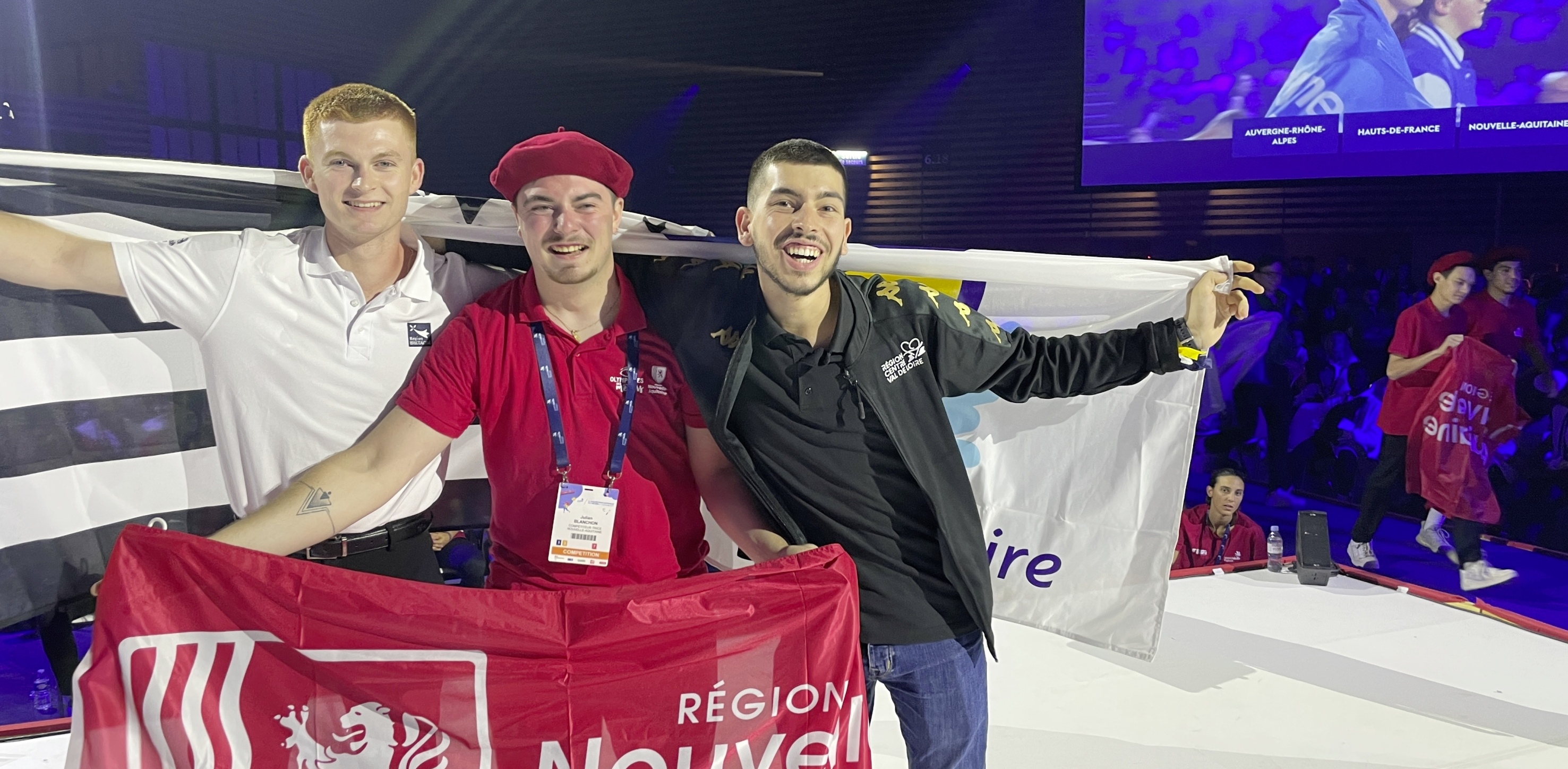 De gauche à droite : Maxime Armange, Julian Blanchon et Emilien Chalons.