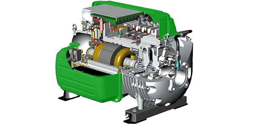 Les compresseurs Turbocor (Danfoss) sont disponibles sur la plage de capacité de 140 à 1600 kW / 40 à 450 tonnes.
